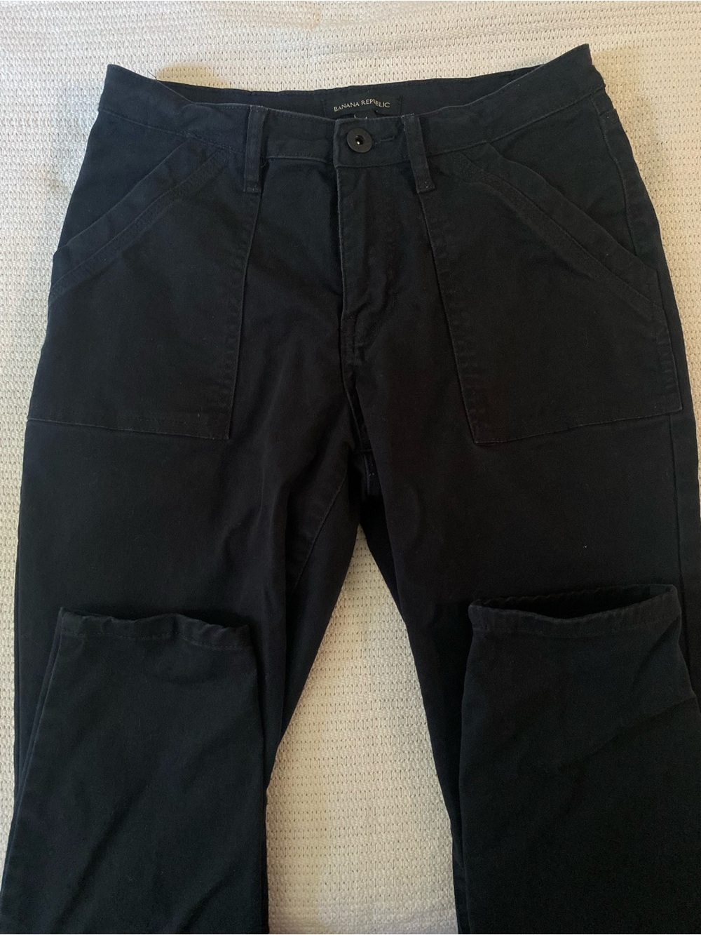 Banana Republic Black Chinos with Utility Pockets